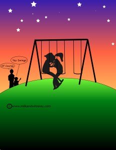 Nothing makes a girl fall out of her clothes faster than a chatty three year old.