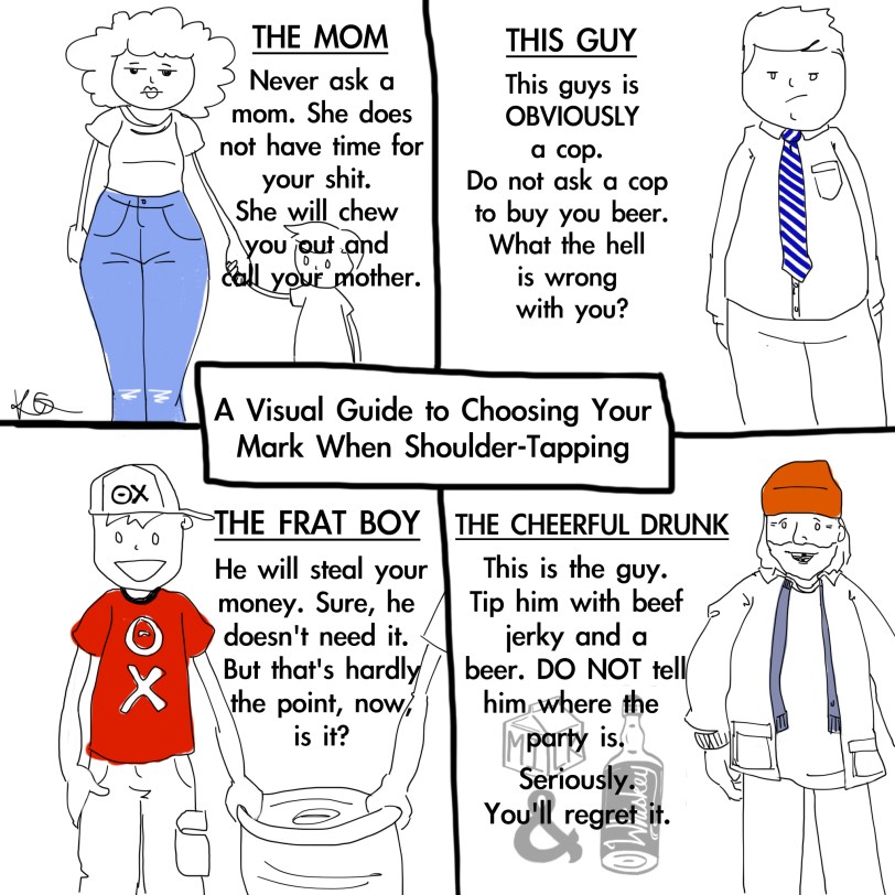 shoulder-tap etiquette