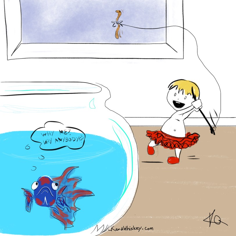 Betta fishing with Jo