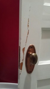 It's harder that you think, kicking down a door. 