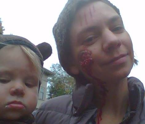 Sexy bear attack victim. 